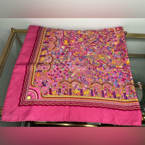 Rare Authentic Hermes Silk Scarf " Les Jardins d'Armenie," by Karen Petrossian - Picture 5 of 10